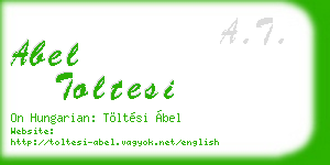 abel toltesi business card